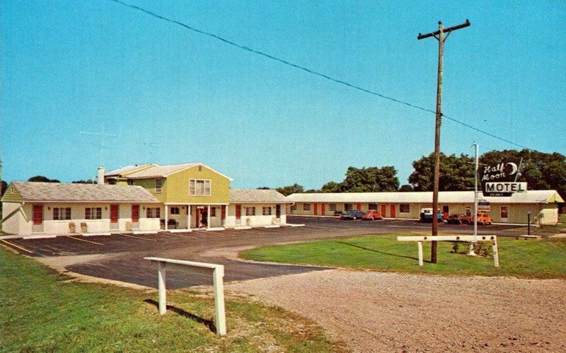 Sheridan Sleep and Stay (Half Moon Motel) - Vintage Postcard Back (newer photo)